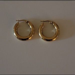 New 18k gold plated hoop earrings